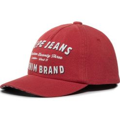 Czapka z daszkiem Pepe Jeans Twill Cap PB040260. Czerwone czapki damskie Pepe Jeans, bez wzorów, z jeansu. Za 79,00 zł.