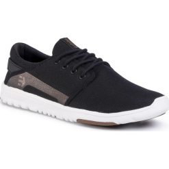 Sneakersy ETNIES - Scout 4101000419 Black/White/Gum 979. Czarne sneakersy męskie Etnies, na co dzień, bez wzorów, ze skóry ekologicznej, bez zapięcia. Za 299,00 zł.