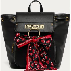 Love Moschino - Plecak. Czarne plecaki damskie Love Moschino, bez wzorów, ze skóry, eleganckie. Za 959,90 zł.
