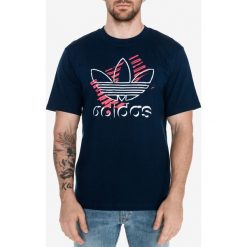 Adidas Originals Trefoil Art Koszulka Niebieski. Niebieskie podkoszulki męskie adidas Originals, l, z nadrukiem, z bawełny, bez kołnierzyka, z krótkim rękawem, krótkie. Za 128,95 zł.
