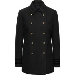 Krótki płaszcz ze złotymi guzikami bonprix czarny. Czarne kurtki damskie bonprix, bez wzorów, eleganckie, krótkie. Za 124,99 zł.