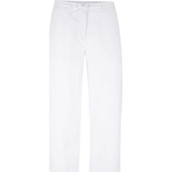 Spodnie lniane 3/4 bonprix biały. Białe spodnie damskie bonprix. Za 64,99 zł.