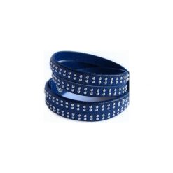 Bransoletka Blue Leather. Pomarańczowe bransoletki damskie marki Moderntime, ze skóry, ze stali. Za 39,90 zł.