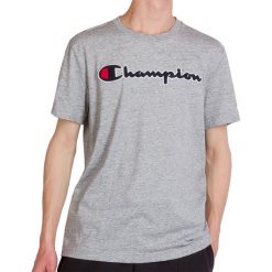 CHAMPION CREWNECK NOXM > 213521-EM021. Koszulki męskie Champion, xl, z aplikacjami, z bawełny, klasyczne, z okrągłym kołnierzem, z krótkim rękawem, krótkie. W wyprzedaży za 119,99 zł.