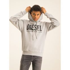 Bluza Diesel Division-Logo 00SAQJ 0BAWT. Szare bluzy męskie Diesel, m, bez wzorów, z bawełny, bez kołnierzyka, bez rękawów, bez kaptura. W wyprzedaży za 319,00 zł.