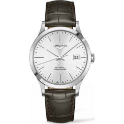 LONGINES Record L2.821.4.72.2. Szare zegarki męskie marki LONGINES, ze stali. Za 7710,00 zł.