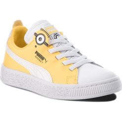 Sneakersy PUMA - Minions Basket Bs Ac Ps 366562 01 Puma White/Black/Dandelion. Żółte półbuty dziewczęce Puma, na sznurówki. W wyprzedaży za 189,00 zł.