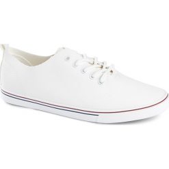 BUTY GINA 2. Białe trampki i tenisówki damskie TESTUDO, bez wzorów, ze skóry, bez zapięcia. Za 159,99 zł.