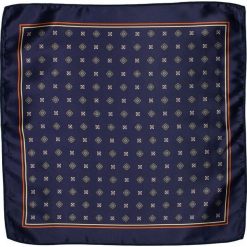 Ciemnogranatowa Elegancka Poszetka Męska -ALTIES- Drobny Wzór w Kwiatki POSZALTS0331. Niebieskie poszetki męskie Alties, w kwiaty, eleganckie. Za 27,00 zł.