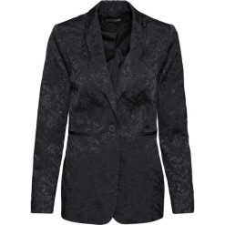 Żakiet bonprix czarny. Czarne żakiety damskie bonprix, bez wzorów. Za 139,99 zł.