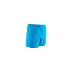 Szorty pływackie 100 Basic dla dzieci. Niebieskie spodenki chłopięce NABAIJI, bez wzorów, z materiału. Za 24,99 zł.