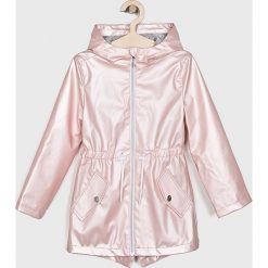 Blukids - Parka dziecięca 98-134 cm. Różowe kurtki dziewczęce Blukids, bez wzorów, z bawełny, długie, z kapturem. Za 159,90 zł.