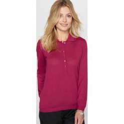 Koszule damskie: Sweter z kołnierzykiem polo, koszula, cienka dzianina