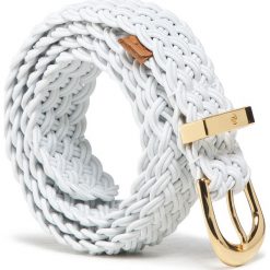 Pasek Damski LAUREN RALPH LAUREN - Elastic Stch 412779420002 White. Białe paski damskie Lauren Ralph Lauren, w paski, z materiału. W wyprzedaży za 169,00 zł.