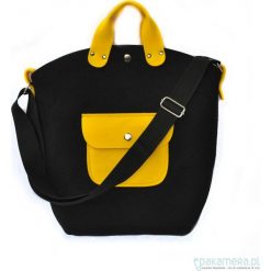 Torebki klasyczne damskie: BiGGest BaG – vol.1 czarno – żółta
