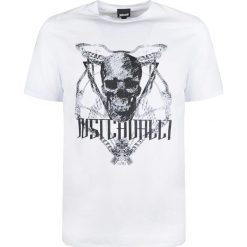 Just Cavalli T-shirt. Czarne t-shirty męskie Roberto Cavalli, z nadrukiem, z bawełny, z okrągłym kołnierzem. Za 249,00 zł.