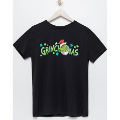 Męski t-shirt Grinch - Czarny. Czarne t-shirty męskie marki Sinsay, m. Za 39,99 zł.