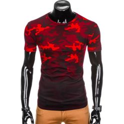 T-shirty męskie: T-SHIRT MĘSKI Z NADRUKIEM MORO S869 – CZERWONY