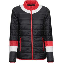 Kurtka pikowana bonprix czarno-czerwono-biel wełny. Czarne kurtki damskie bonprix, z wełny. Za 239,99 zł.
