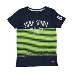 T-shirty chłopięce z nadrukiem: Koszulka w kolorze granatowo-zielonym