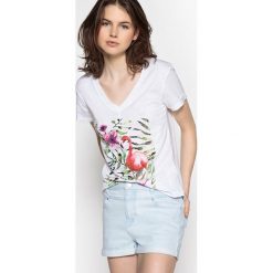 T-shirty damskie: Gładki T-shirt z okrągłym dekoltem, krótki rękaw