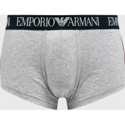 Emporio Armani - Bokserki. Czarne bokserki męskie Emporio Armani, bez wzorów, z elastanu. W wyprzedaży za 99,90 zł.