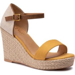 Espadryle S.OLIVER - 5-28315-22 Saffron Comb. 627. Żółte espadryle damskie S.Oliver, bez wzorów, ze skóry ekologicznej, bez obcasa, na obcasie. W wyprzedaży za 169,00 zł.