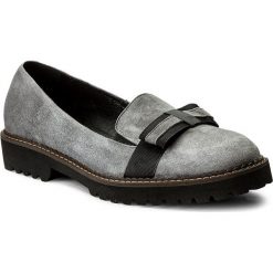 Półbuty SOLO FEMME - 71601-01-E37/000-03-00 Szary. Szare półbuty damskie Solo Femme, z aplikacjami, ze skóry, bez obcasa, na obcasie, bez zapięcia. W wyprzedaży za 219,00 zł.