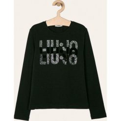 Liu Jo - Longsleeve dziecięcy 128-170 cm. Białe bluzki dziewczęce Liu Jo, z aplikacjami, z elastanu, z okrągłym kołnierzem, z długim rękawem, długie, bez kaptura. W wyprzedaży za 179,90 zł.