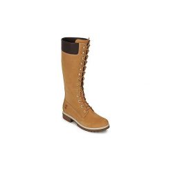 Kozaki Timberland WOMEN'S PREMIUM 14IN WP BOOT. Pomarańczowe kozaki damskie Timberland, bez obcasa, bez zapięcia. Za 857,70 zł.