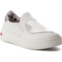 Tenisówki LOVE MOSCHINO - JA15173G17IA210A Arg. Szare półbuty damskie Love Moschino, bez wzorów, z gumy, bez zapięcia. W wyprzedaży za 429,00 zł.