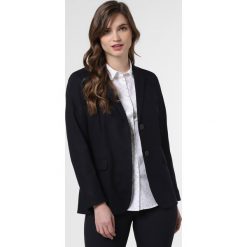 Tommy Hilfiger - Blezer damski, niebieski. Niebieskie bolerka i narzutki damskie TOMMY HILFIGER, bez wzorów, z bawełny, bez rękawów. Za 899,95 zł.