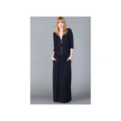 Sukienka maxi. Szare sukienki damskie koktajlowe marki CANDY FLOSS, z elastanu, maxi. Za 330,00 zł.