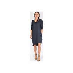 XS - 4XL _ LIDIA asymetryczna. Szare sukienki damskie Collibri, na co dzień, xl, bez wzorów, z dzianiny, z asymetrycznym kołnierzem, bez rękawów, asymetryczne. Za 169,00 zł.