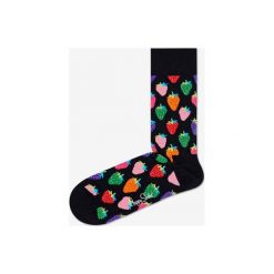 Happy Socks Strawberry Skarpetki Czarny Wielokolorowy. Czarne skarpetki męskie Happy Socks, bez wzorów, z elastanu. Za 51,95 zł.