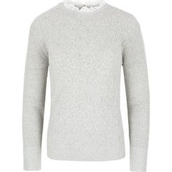 Sweter Naf Naf. Szare swetry damskie NAF NAF, bez wzorów, bez rękawów, bez kaptura. Za 89,00 zł.