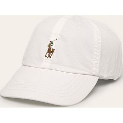 Polo Ralph Lauren - Czapka. Białe czapki męskie Polo Ralph Lauren, bez wzorów, z bawełny. W wyprzedaży za 179,90 zł.