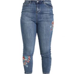 New Look Curves LEO EMBROIDERED SKINNY Jeans Skinny Fit dark blue. Niebieskie rurki damskie New Look Curves. Za 149,00 zł.