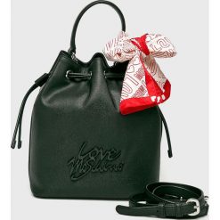 Love Moschino - Torebka. Szare torebki klasyczne damskie Love Moschino, w paski, z materiału, średnie. Za 849,90 zł.
