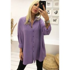 Koszula ZALTERA PURPLE. Fioletowe bluzki damskie IVET, bez wzorów, eleganckie, bez kołnierzyka, bez rękawów. W wyprzedaży za 79,00 zł.