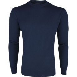 Sweter Tru Trussardi Blue. Niebieskie swetry męskie Tru Trussardi, m, bez wzorów, klasyczne, z klasycznym kołnierzykiem, bez kaptura. Za 169,00 zł.