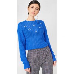Swetry klasyczne damskie: Gestuz Sweter Lobelia – Blue