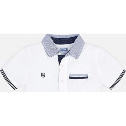 Mayoral - Polo dziecięce 92-134 cm. Białe t-shirty chłopięce Mayoral, bez wzorów, z elastanu, z krótkim rękawem. Za 101,90 zł.