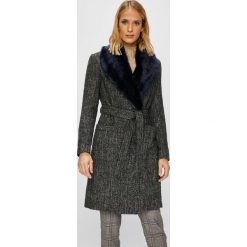 Trussardi Jeans - Płaszcz. Szare płaszcze damskie wełniane marki Trussardi Jeans, s. W wyprzedaży za 999,90 zł.