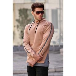 Bluza męska JOHN BEIGE. Brązowe bluzy męskie Bluza męska JOHN BEIGE, s, bez wzorów, bez kołnierzyka, bez rękawów, bez kaptura. W wyprzedaży za 79,00 zł.