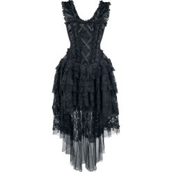 Burleska Ophelie Dress Sukienka czarny. Czarne sukienki damskie koronkowe marki Burleska, xl, w koronkowe wzory, z dekoltem na plecach, z krótkim rękawem, krótkie, mini, gorsetowe. Za 569,90 zł.