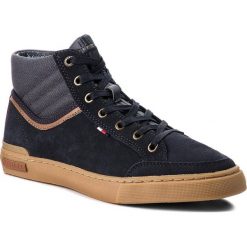 Sneakersy TOMMY HILFIGER - Core Material Mix Mi FM0FM01707 Midnight 403. Niebieskie sneakersy męskie TOMMY HILFIGER, bez zapięcia. W wyprzedaży za 269,00 zł.