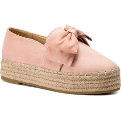 Espadryle JENNY FAIRY - WS901-01 Pink. Różowe espadryle damskie Jenny Fairy, bez wzorów, ze skóry ekologicznej, bez obcasa, na koturnie. Za 89,99 zł.