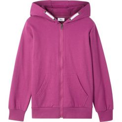 Bluza rozpinana z kapturem bonprix fioletowa orchidea. Fioletowe bluzy dziewczęce bonprix, bez wzorów, sportowe, bez rękawów, z kapturem. Za 59,99 zł.