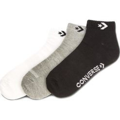 Zestaw 3 par niskich skarpet unisex CONVERSE - E746A-3010 Biały Czarny Szary. Szare skarpetki damskie Converse, bez wzorów, z elastanu. Za 39,00 zł.